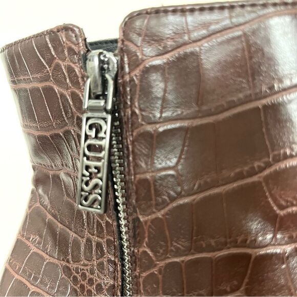 Guess Women’s Dejah 2 Side Zip Heeled Boots in Brown Size 9 NWOB - Picture 7 of 11